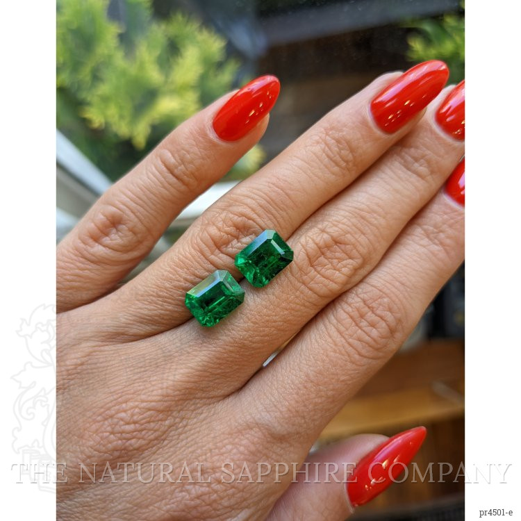 6.28 Ct.Tw. Emerald Pair from Zambia