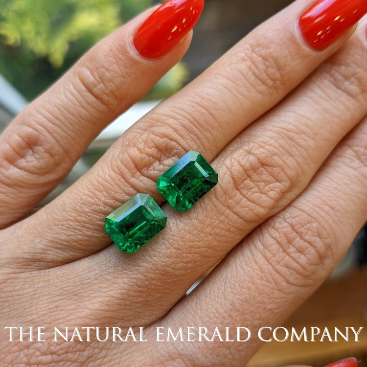 6.28 Ct.Tw. Emerald Pair from Zambia