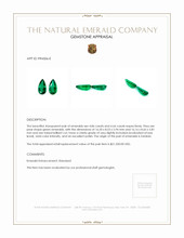 9.50 Ct.Tw.Total Carat Weight Emerald Pair from Zambia Appraisal
