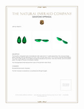 6.00 Ct.Tw.Total Carat Weight Emerald Pair from Zambia Appraisal