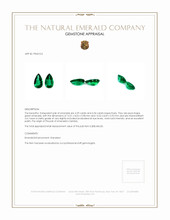8.63 Ct.Tw.Total Carat Weight Emerald Pair from Zambia Appraisal