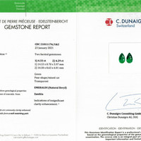 8.63 Ct.Tw.Total Carat Weight Emerald Pair from Zambia Scan Report