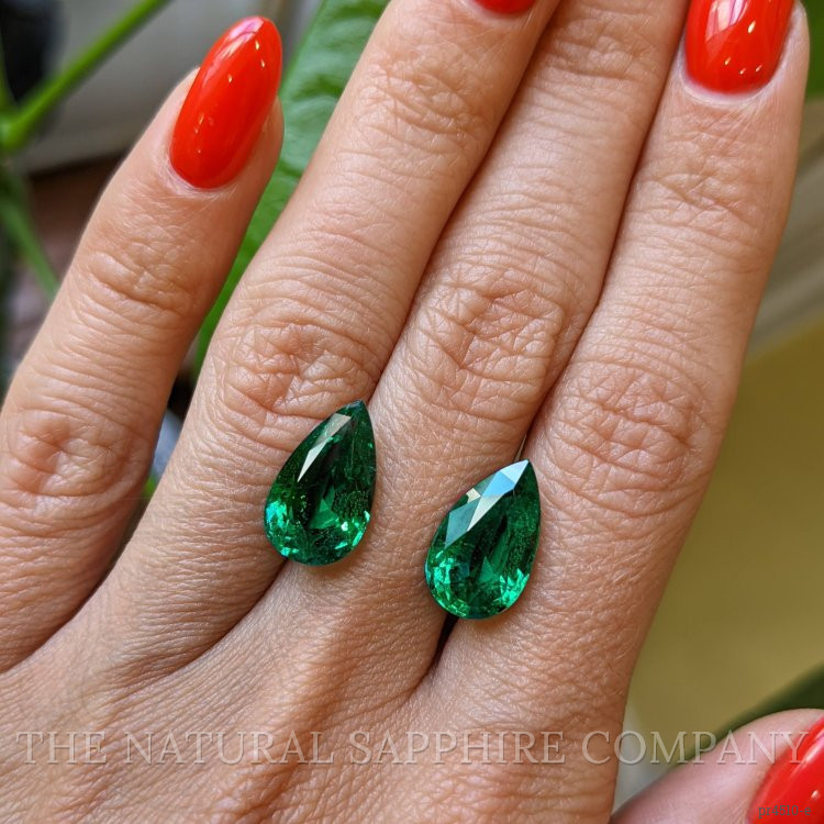 8.63 Ct.Tw. Emerald Pair from Zambia