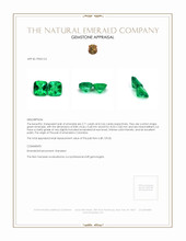 5.37 Ct.Tw.Total Carat Weight Emerald Pair from Colombia Appraisal