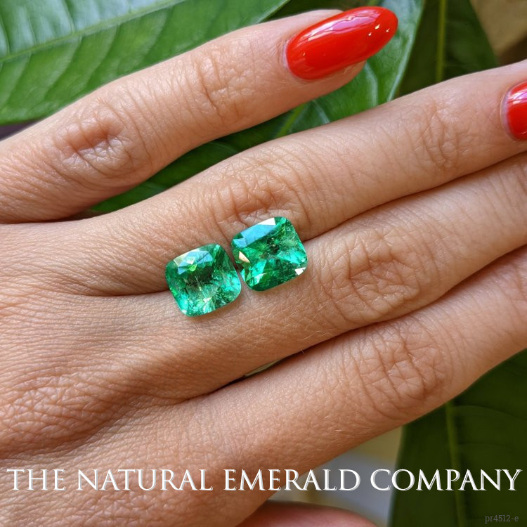 5.37 Ct.Tw. Emerald Pair from Colombia