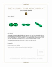 3.32 Ct.Tw.Total Carat Weight Emerald Pair from Zambia Appraisal