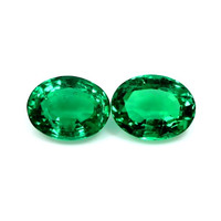 3.32 Ct.Tw.Total Carat Weight Emerald Pair from Zambia Video