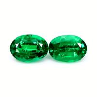 2.22 Ct.Tw.Total Carat Weight Emerald Pair from Zambia Video