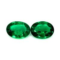 2.10 Ct.Tw.Total Carat Weight Emerald Pair from Zambia Video