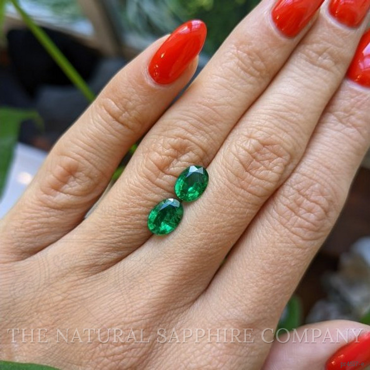 2.10 Ct.Tw. Emerald Pair from Zambia