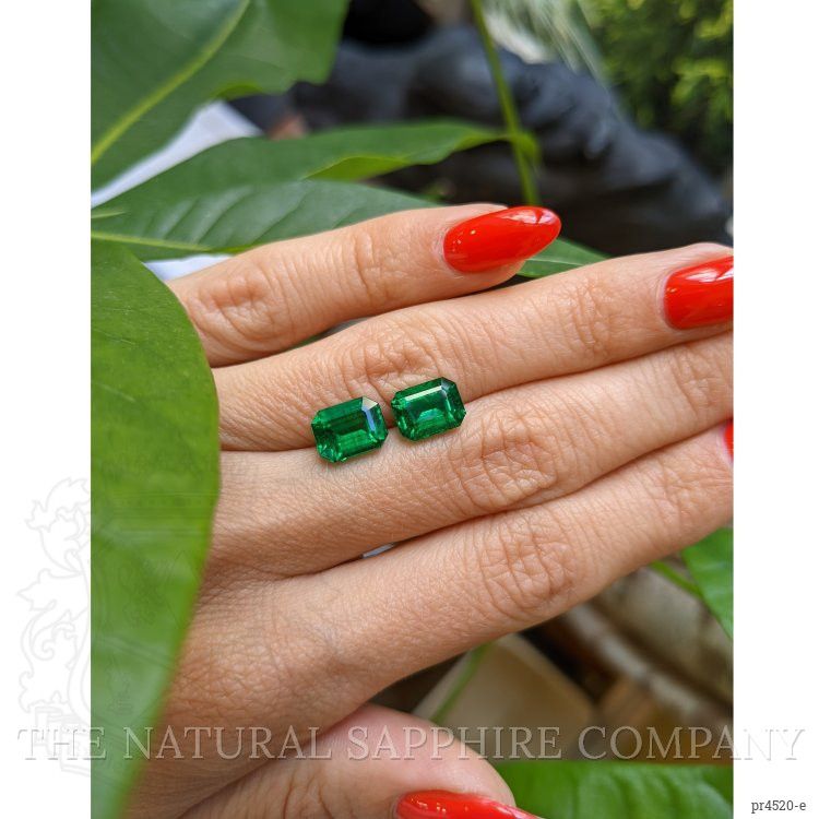 4.73 Ct.Tw. Emerald Pair from Zambia