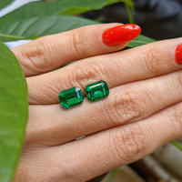 4.73 Ct.Tw.Total Carat Weight Emerald Pair from Zambia Life Style