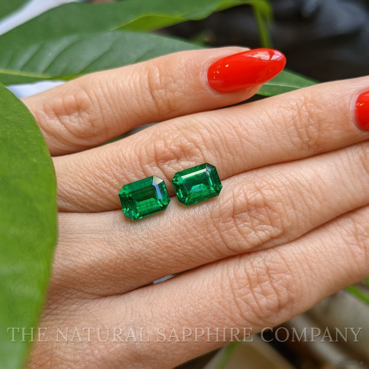 4.73 Ct.Tw. Emerald Pair from Zambia
