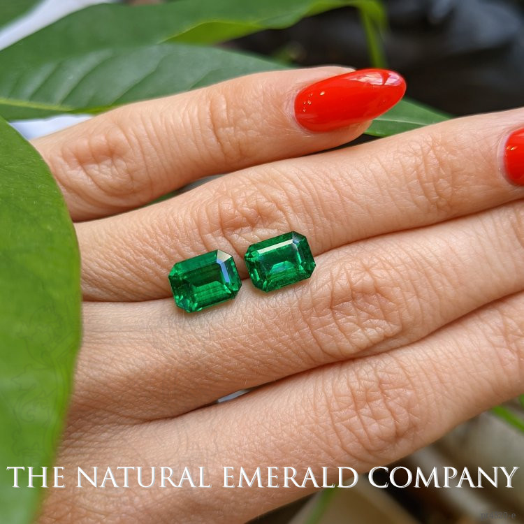 4.73 Ct.Tw. Emerald Pair from Zambia