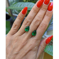 5.46 Ct.Tw.Total Carat Weight Emerald Pair from Zambia Life Style