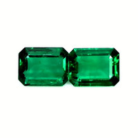 5.62 Ct.Tw.Total Carat Weight Emerald Pair from Zambia Video