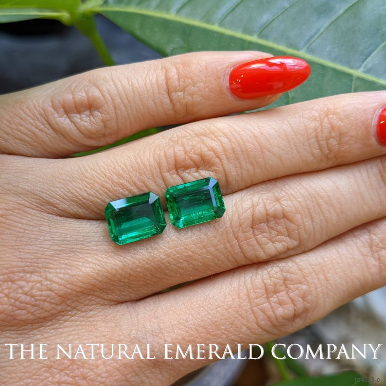 5.62 Ct.Tw. Emerald Pair from Zambia