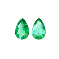 0.73 Ct.Tw.Total Carat Weight Emerald Pair from Zambia Video