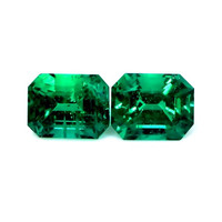 4.59 Ct.Tw.Total Carat Weight Emerald Pair from Zambia Video