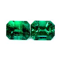 4.59 Ct.Tw.Total Carat Weight Emerald Pair from Zambia Video