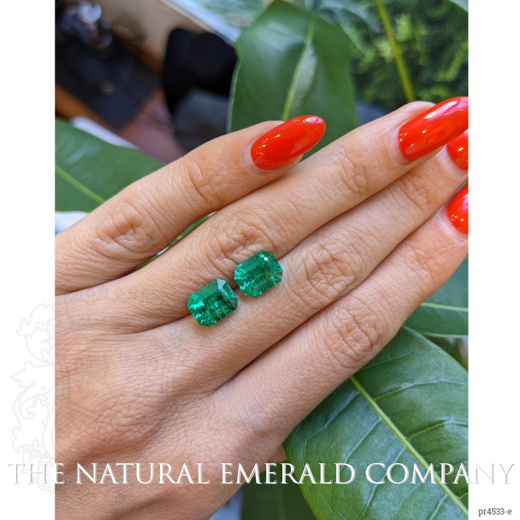 4.59 Ct.Tw. Emerald Pair from Zambia