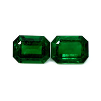 7.32 Ct.Tw.Total Carat Weight Emerald Pair from Zambia Video