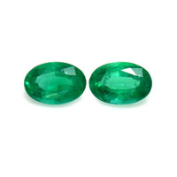 0.85 Ct.Tw.Total Carat Weight Emerald Pair from Zambia Video