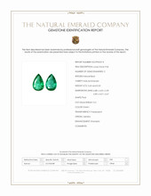 0.98 Ct.Tw.Total Carat Weight Emerald Pair from Zambia Scan Report