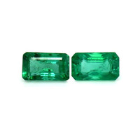0.66 Ct.Tw.Total Carat Weight Emerald Pair from Zambia Video