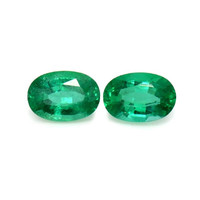 0.91 Ct.Tw.Total Carat Weight Emerald Pair from Zambia Video