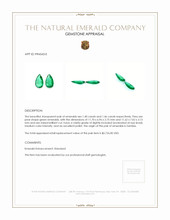 2.86 Ct.Tw.Total Carat Weight Emerald Pair from Zambia Appraisal