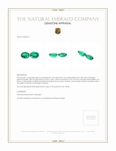 2.28 Ct.Tw.Total Carat Weight Emerald Pair from Zambia Appraisal