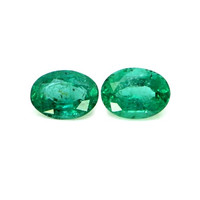 2.28 Ct.Tw.Total Carat Weight Emerald Pair from Zambia Video