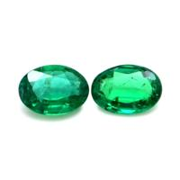 1.10 Ct.Tw.Total Carat Weight Emerald Pair from Zambia Video