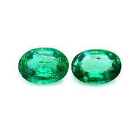 2.00 Ct.Tw.Total Carat Weight Emerald Pair from Zambia Video