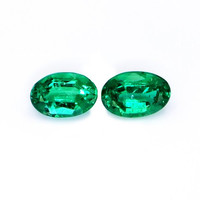 1.22 Ct.Tw.Total Carat Weight Emerald Pair from Zambia Video