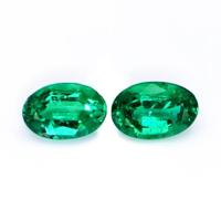1.22 Ct.Tw.Total Carat Weight Emerald Pair from Zambia Video