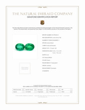3.55 Ct.Tw.Total Carat Weight Emerald Pair from Zambia Scan Report