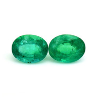 3.55 Ct.Tw.Total Carat Weight Emerald Pair from Zambia Video