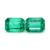 2.80 Ct.Tw.Total Carat Weight Emerald Pair from Zambia Video
