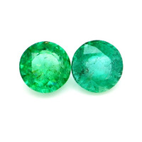 2.35 Ct.Tw.Total Carat Weight Emerald Pair from Zambia Video