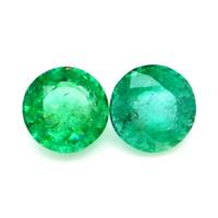 2.35 Ct.Tw.Total Carat Weight Emerald Pair from Zambia Video