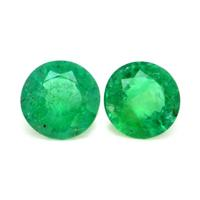 2.12 Ct.Tw.Total Carat Weight Emerald Pair from Zambia Video