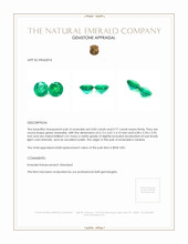 1.60 Ct.Tw.Total Carat Weight Emerald Pair from Zambia Appraisal