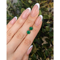 1.77&nbsp;Ct.Tw.Total Carat Weight Emerald Pair from Brazil Life Style