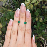 1.77 Ct.Tw.Total Carat Weight Emerald Pair from Brazil Life Style