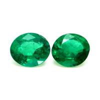 2.40 Ct.Tw.Total Carat Weight Emerald Pair from Zambia Video