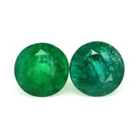 2.07 Ct.Tw.Total Carat Weight Emerald Pair from Zambia Video