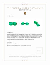 2.30 Ct.Tw.Total Carat Weight Emerald Pair from Zambia Appraisal