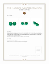 1.47 Ct.Tw.Total Carat Weight Emerald Pair from Zambia Appraisal